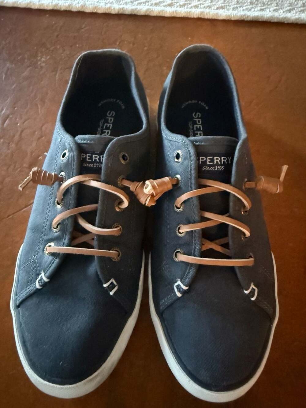 Sperry Pier View Size 8 M Blue Canvas Sneakers
